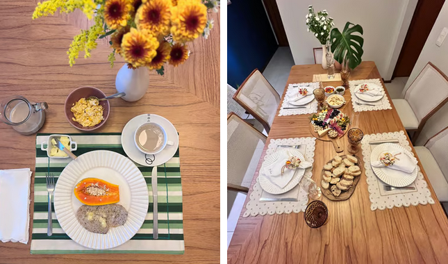 Mesa posta elegante com elementos acessíveis